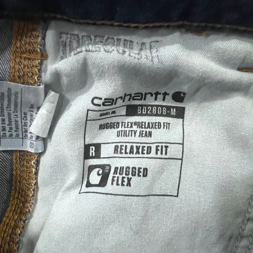 Carhartt Rugged Flex Relaxed Fit Utility Jean BD2808-M‎ Dark Wash 32x30 Mens